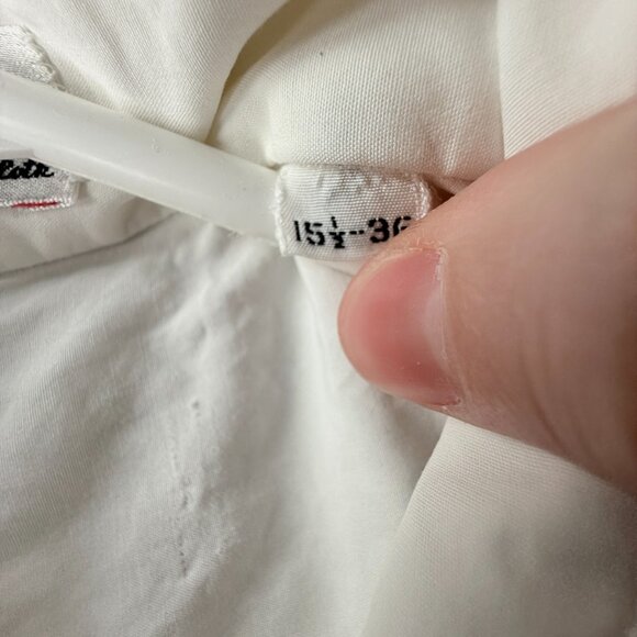 Gitman Bros USA Cotton 15.5 36 Broadcloth TTX White American Shirt Long Sleeve - Picture 10 of 16